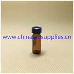 Good quality 2ml glass vial HPLC/GC vial with screw cap silicone septum