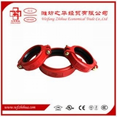 FM UL approval ductile iron grooved pipe fittings