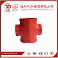 FM UL approval ductile iron grooved pipe fittings 4