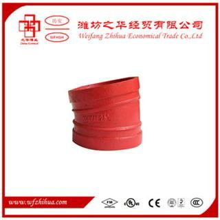 FM UL approval ductile iron grooved pipe fittings elbow