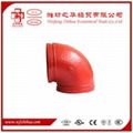 FM UL approval ductile iron grooved pipe fittings elbow 2