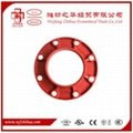 FM UL approval ductile iron grooved pipe fittings adaptor flange