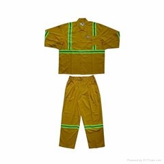 middle east yellow reflective two piece suit