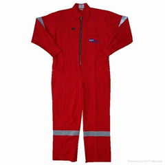 100% cotton 220gsm twill reflective coverall suit