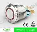 22mm Waterproof Illuminated LED Momentary Metal Push Button Switch 3