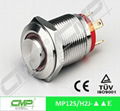 cheap 12mm metal waterproof ring LED push button switch 5