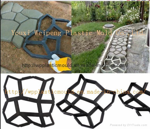 Pavement Mold DIY Garden Path Mould Concrete Plastic Molds (PL40-YL) 4