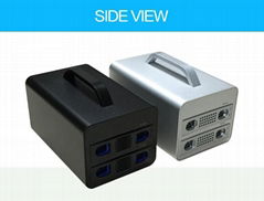 Portable Aluminum hard drives enclosure box for 2 bay hdd caddy