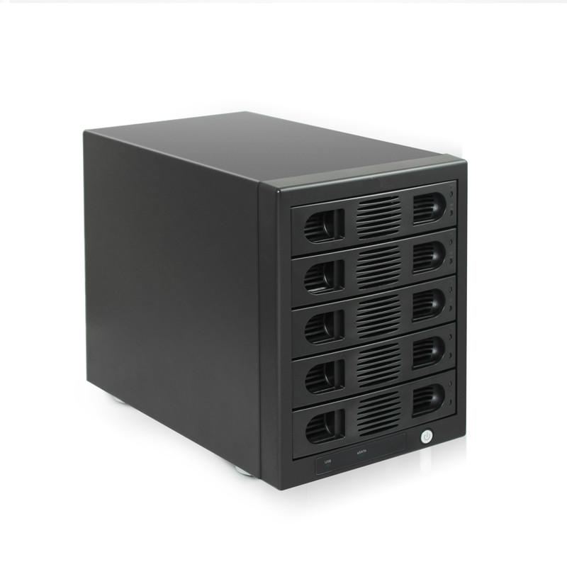Tower Type 5 Bays enclosure with raid and jbod function HS506U3E
