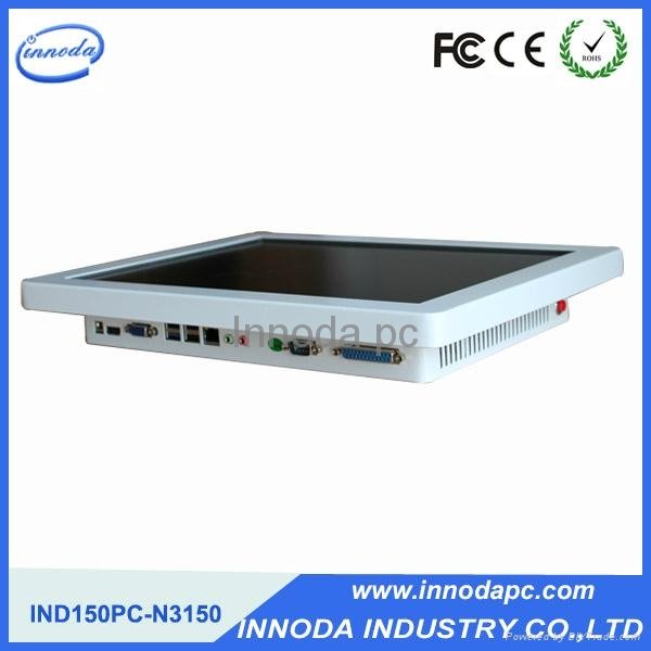  White Color All In One Computer With 15'' LCD Panel OEM Fanless Touch Screen PC