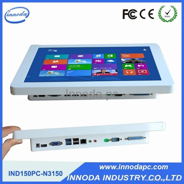  White Color All In One Computer With 15'' LCD Panel OEM Fanless Touch Screen PC 2