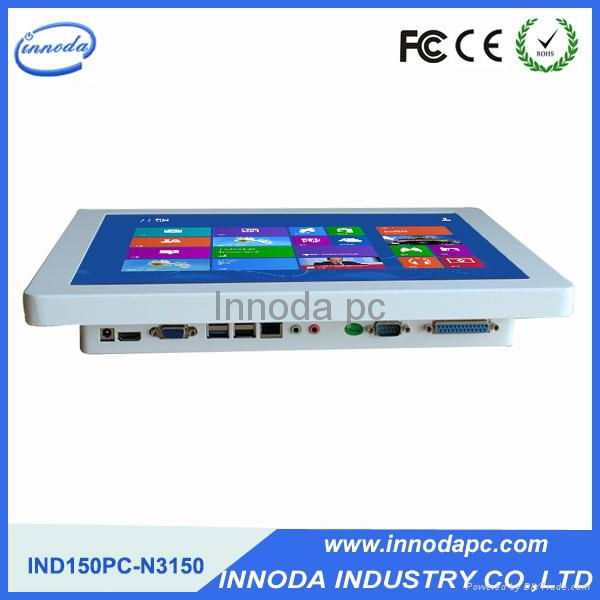  White Color All In One Computer With 15'' LCD Panel OEM Fanless Touch Screen PC 5