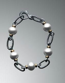 David Yurman Pearl Figaro Link Bracelet