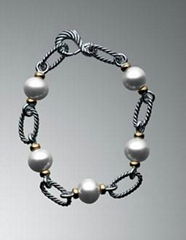 David Yurman Pearl Figaro Link Bracelet