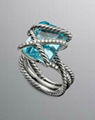 David Yurman Cable Wrap Ring BlueTopaz