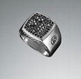 David Yurman Pave Black Diamond Plate