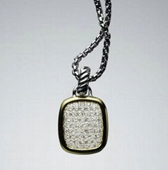 David Yurman Pave Diamond Noblesse Pendant