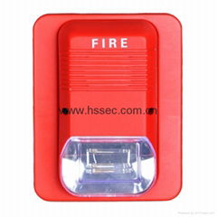 Haisheng 2 wire conventional fire alarm sounder horn light 24v with 95dB