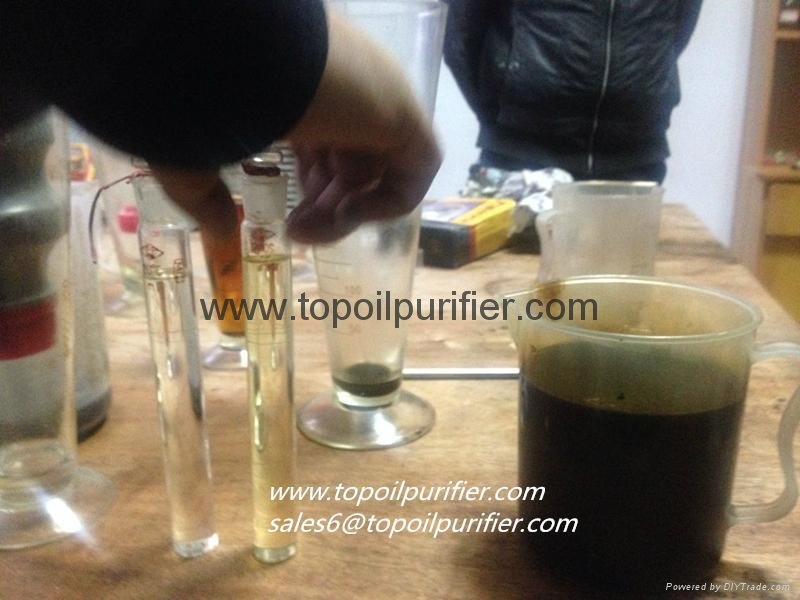 Series EOS base oil and diesel oil from used motor oil recycle equipment 
