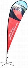 Easy portable flying banner, beach flag