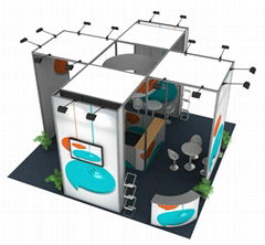 modular booth customize size item 66001 provide printing