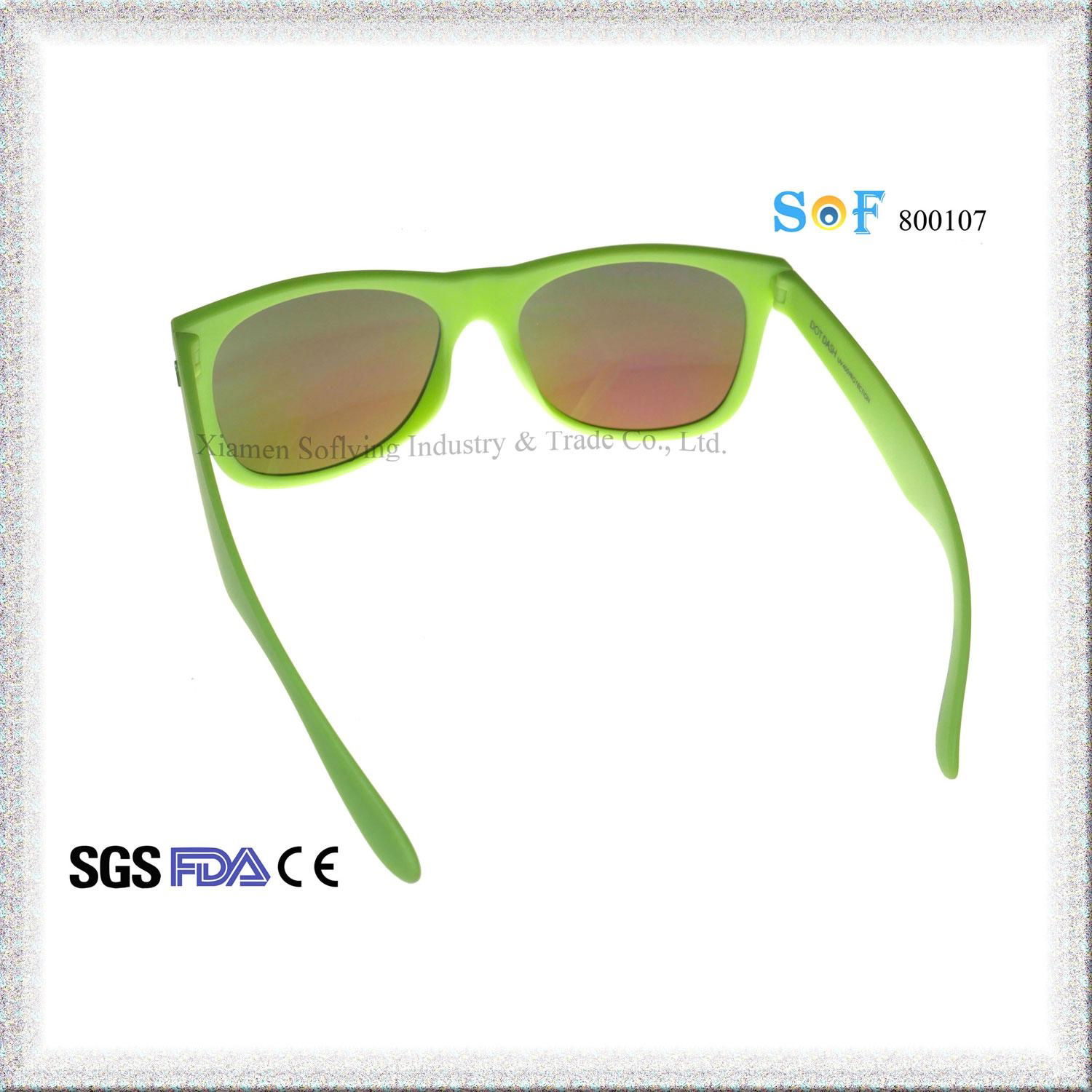 Top Quality Cheap Fashion Customized OEM Eyewear with Flat Color Mirror Lenses