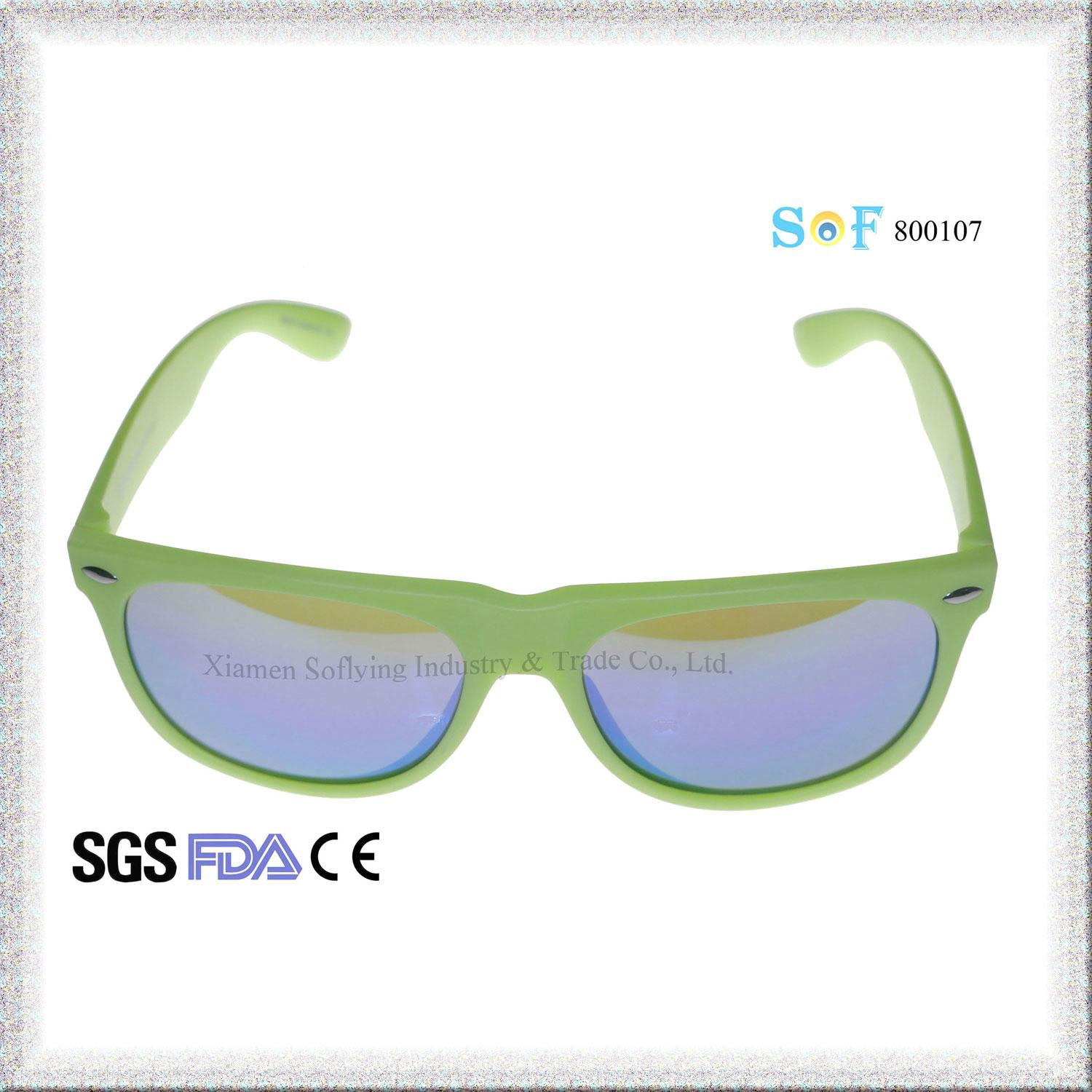 Top Quality Cheap Fashion Customized OEM Eyewear with Flat Color Mirror Lenses 2