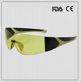 Cool Yellow Lenses Night Sports Sunglasses with Custom Logo 1