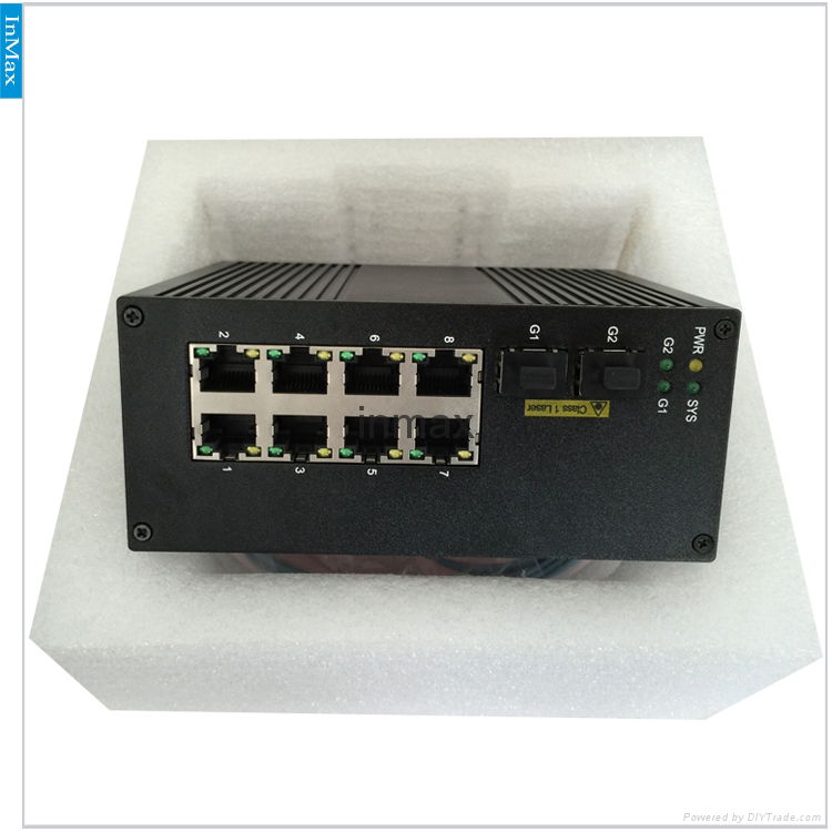 10 ports PoE Managed Industrial Ethernet Switch P610A 2