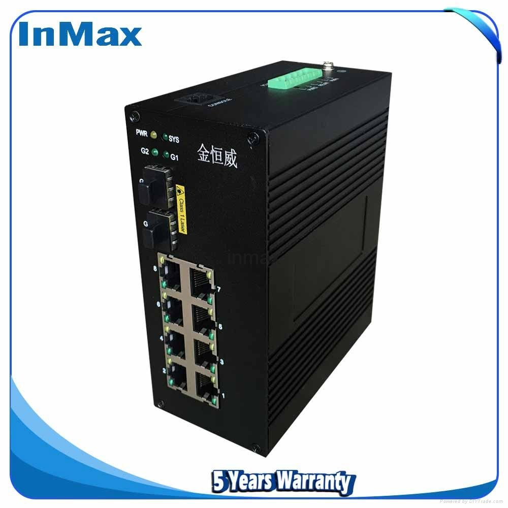 10 ports PoE Managed Industrial Ethernet Switch P610A 4