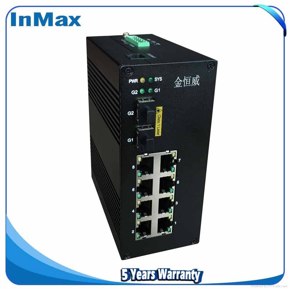 10 ports PoE Managed Industrial Ethernet Switch P610A 3