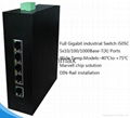 5 RJ45 ports Full Gigabit Unmanaged Industrial Switch for IP camera i505C