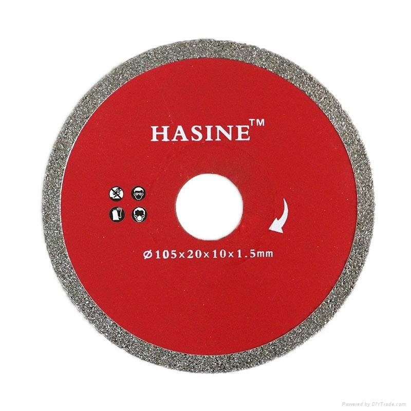 Electroplating diamond saw blade for beige cream marble