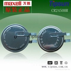 UL MSDS Maxell Cr2450hr Heat Resistant Lithium Button Battery for TPMS