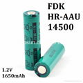 100% Authentic FDK HR-AAU 1650mAh 1.2V