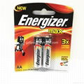 Blister Pack Energizer 1.5V E91 LR6 AA alkaline battery 1