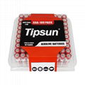 100 PACK Tipsun 1.5V LR03 AAA No.7 Alkaline Battery for remote control 1