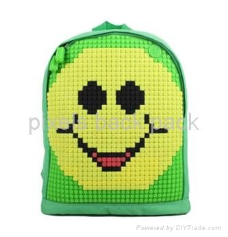 2017 hot sale panel pixels kid love back pack, DIY backpack  3