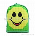 2017 hot sale panel pixels kid love back pack, DIY backpack  3