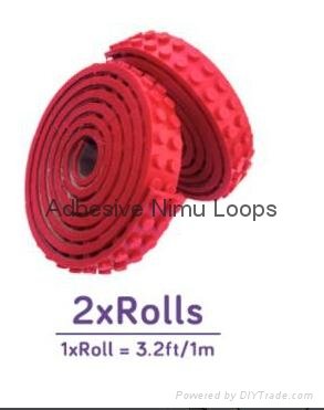  Adhesive Nimu Loops/Silicone Toy Brick Tape/Lepin Building Block kids toy