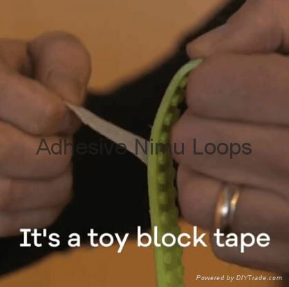  Adhesive Nimu Loops/Silicone Toy Brick Tape/Lepin Building Block kids toy 2