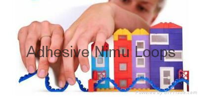  Adhesive Nimu Loops/Silicone Toy Brick Tape/Lepin Building Block kids toy 3