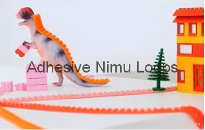  Adhesive Nimu Loops/Silicone Toy Brick Tape/Lepin Building Block kids toy 4