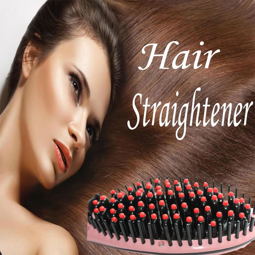  Free Shipping Hair Straightener Comb with LCD Display Iron Electric Straighteni