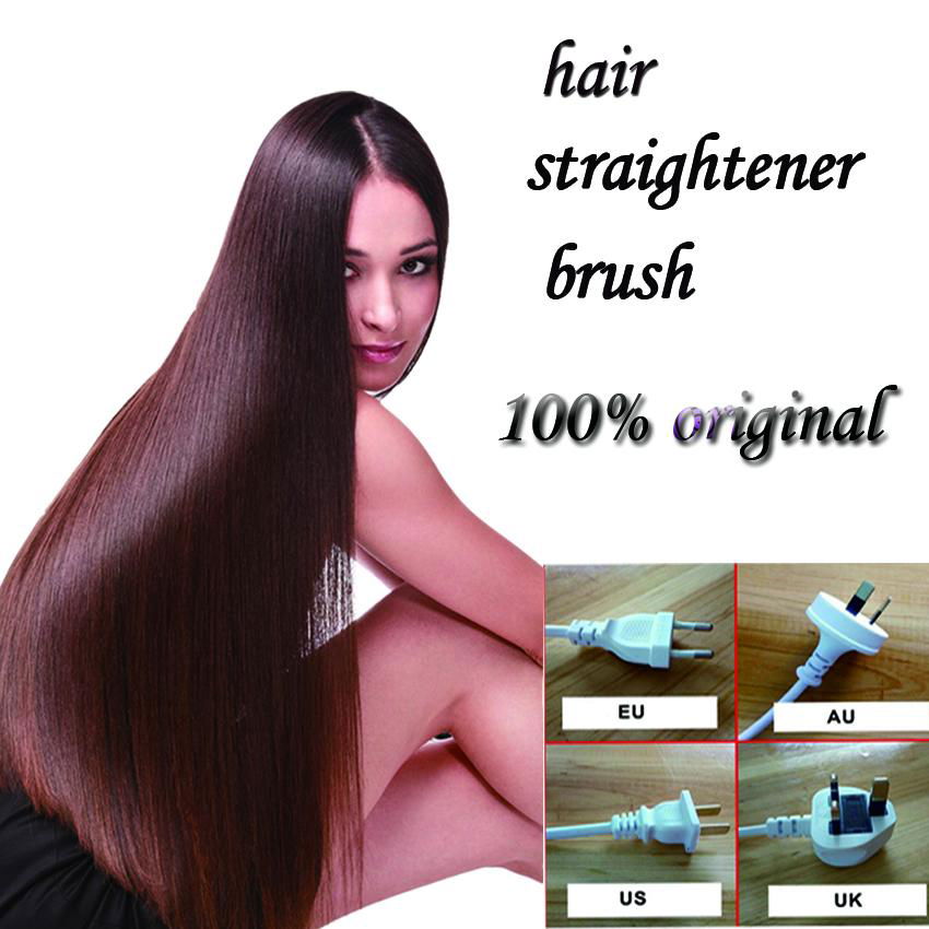  Free Shipping Electric Hair Straightener Comb with LCD Display Iron 4