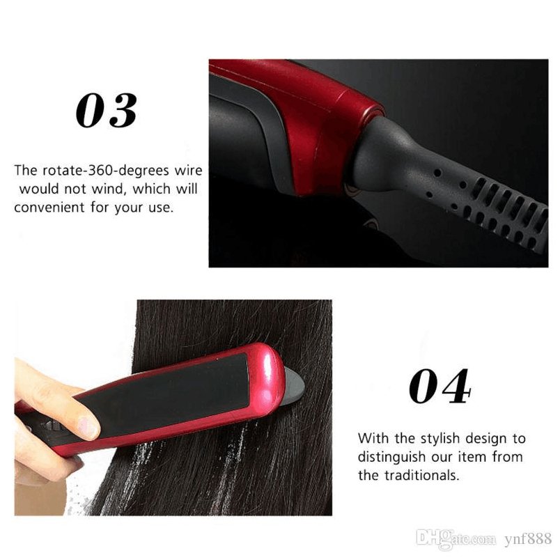  Electric New Professional Hair Styling Mini Portable Ceramic Flat Hair Straight 3