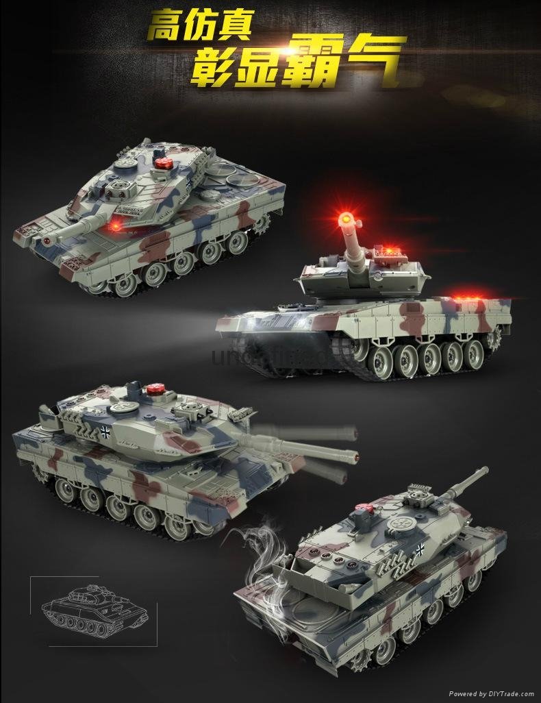2.4G遙控坦克模型大型對戰坦克充電儿童越野電動玩具遙控車 4