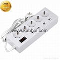 Surge protector 5 outlet power strip with 4 usb 6A max 4