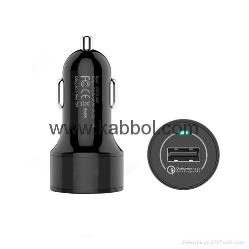 Car Charger , 1 Port Rapid Cigarette USB Car Charger with Qualcomm 3.0 5