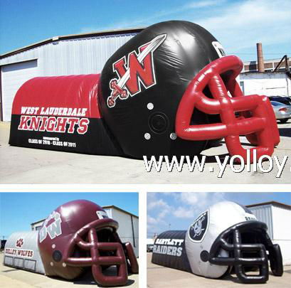 Inflatable Combo Helmet Sports Tunnel Tent 3